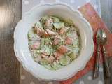 Salade de concombre au saumon