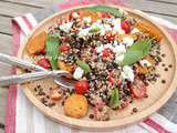 Salade de lentilles, quinoa et patate douce