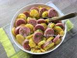 Salade de pommes de terre et saucisson de lyon