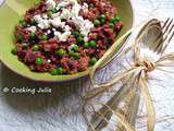 Salade de quinoa aux betteraves et petits pois