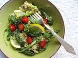 Salade tiède de quinoa aux asperges vertes