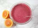 Smoothie coco-fruits rouges