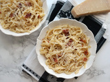 Tagliatelles carbonara sans crème