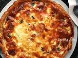 Tarte aux cinq fromages sur lit d’épinards