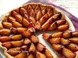 Tarte aux prunes rouges et poussière de lune