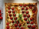 Tarte aux tomates cerises et chantilly de feta