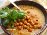 Velouté façon couscous et pois chiches rôtis