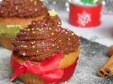 ☆ Cupcake de Noël saveur Canelle et sa mousse au Chocolat {Xmas Cupcake}