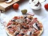 Pizza Reine: Jambon et Champignons