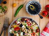 Salade de Pois chiche à la Grecque pimentée