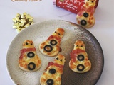 Apéritif dinatoire #119 - Mini pizzas bonhomme de neige