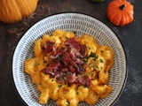 Gnocchis crémeux à la courge butternut et pancetta