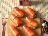 Mini bûchettes au saumon fumé et fromage frais
