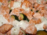 Gratin courgettes saumon au boursin