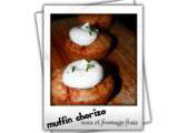 Muffin chorizo, noix, fromage frais