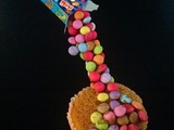 Mes Gravity cake 100% comestibles: muffin marbré et sa pluie de Smartie's ou vermicelles