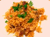 Riz basmati, lait de coco et chorizo au rice cooker