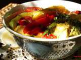 Curry jaune de poulet & legumes a la thai