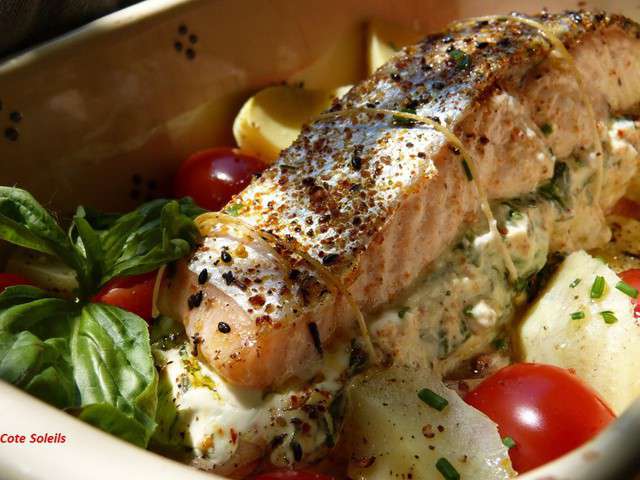Recettes de Roti de saumon et Farcis