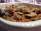 Saute de veau aux olives & tomates confites