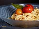 Spaghetti aux deux tomates & poudre d’amande