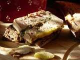 Terrine de foie gras de canard a l’aubergine & au miel
