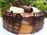 Gâteau mousseux chocolat/poire