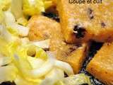 Carrés de polenta aux morilles et à l'huile de truffe