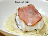 Dos de cabillaud au bacon et purée de céleri rave