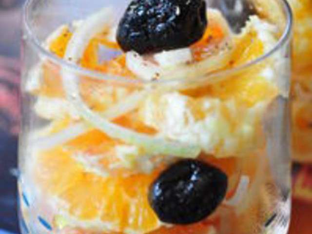 Recettes de Salade d'orange de Coupe et cuit