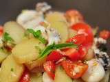 Salade de pommes de terre et de calamars à l'asiatique