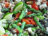 Salade de quinoa et lentilles aux asperges