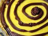 Tarte à l'orange et spirale de chocolat