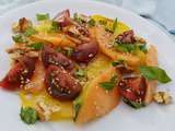 Salade estivale melon/tomates et noix