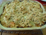 Crumble de saumon et courgettes