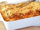 Gratin de spaghetti à la bolognaise