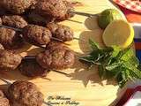 Brochettes de Kefta (viande hachée) à la menthe accompagnés de Raita