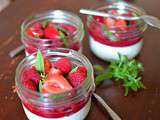 Panna cotta à la fraise et à la verveine (avec ou sans gélatine) : la recette
