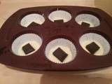 Muffins à la vanille au coeur chocolat noir