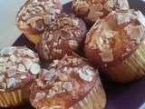 Muffins aux amandes au coeur de chocolat noir