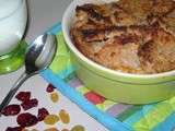 English Bread & Butter Pudding with dried Apricots, Cranberries and Sultana's raisins
