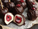 Bouchées glacées framboise & double chocolat
