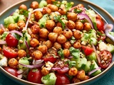 Salade de pois chiches réinventée : croustillants aux épices et vinaigrette infusée