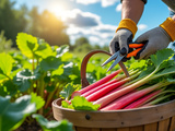 Quand et comment récolter la rhubarbe en saison