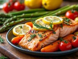 Simple et savoureuse de saumon au four