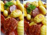 Gnocchis grillés aux tomates & au chorizo