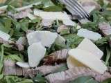 Salade roquette, boeuf et parmesan
