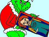 Carte de vœux de Noël  Le Grinch vole Chucky 