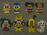 Personages Disney classiques en perles Hama, Mickey, Minnie, Donald et cie