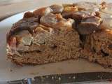 Mi gâteau mi pain anti gaspi (levain, okara, pêches)